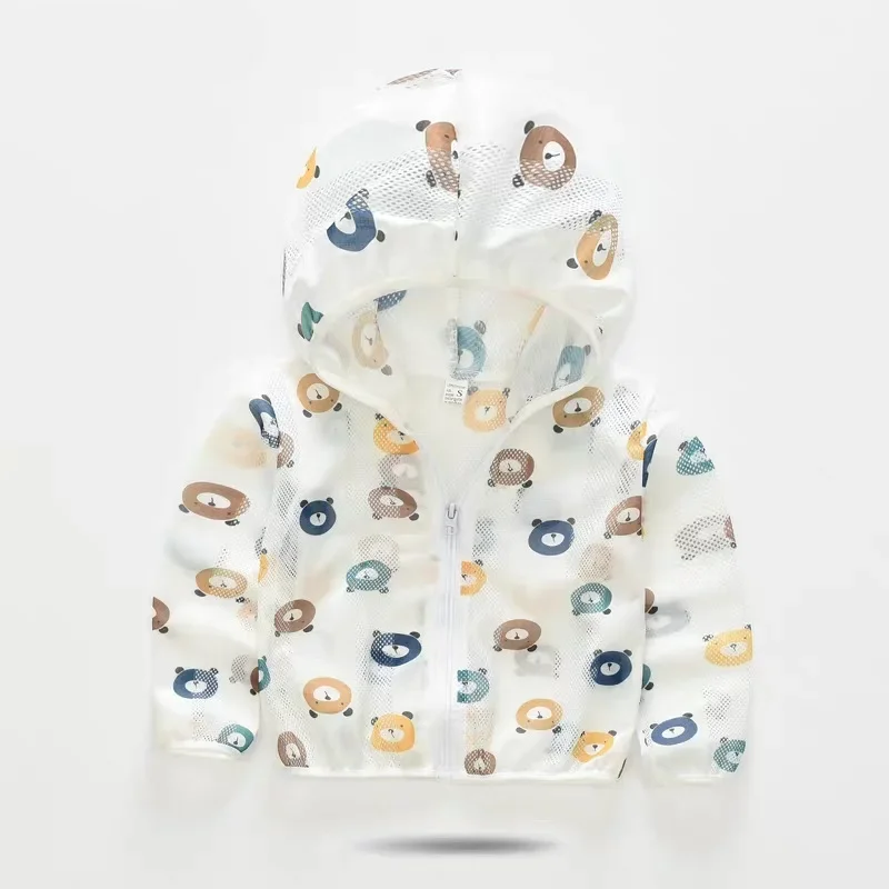 Children's Sunscreen Clothing Jacket Summer New Boys Little Girls Thin Coat Kids Outdoor Breathable Clothes