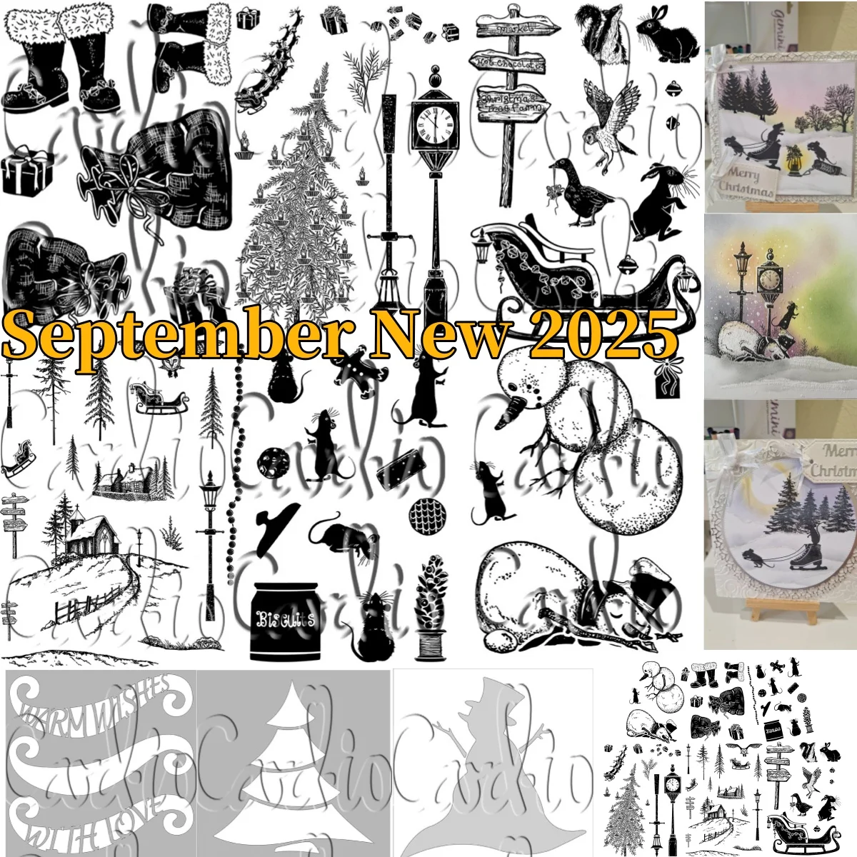 

Christmas Chimes Village Boots Metal Cutting Die Tree Snowman Stencil for DIY Making Card Scrapbook Craft 2025 Winter Collection