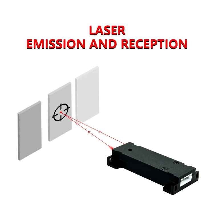 Miniature Distance Sensor High Resolution 4m RS232 Optical Switch Laser Distance Sensor for Bin