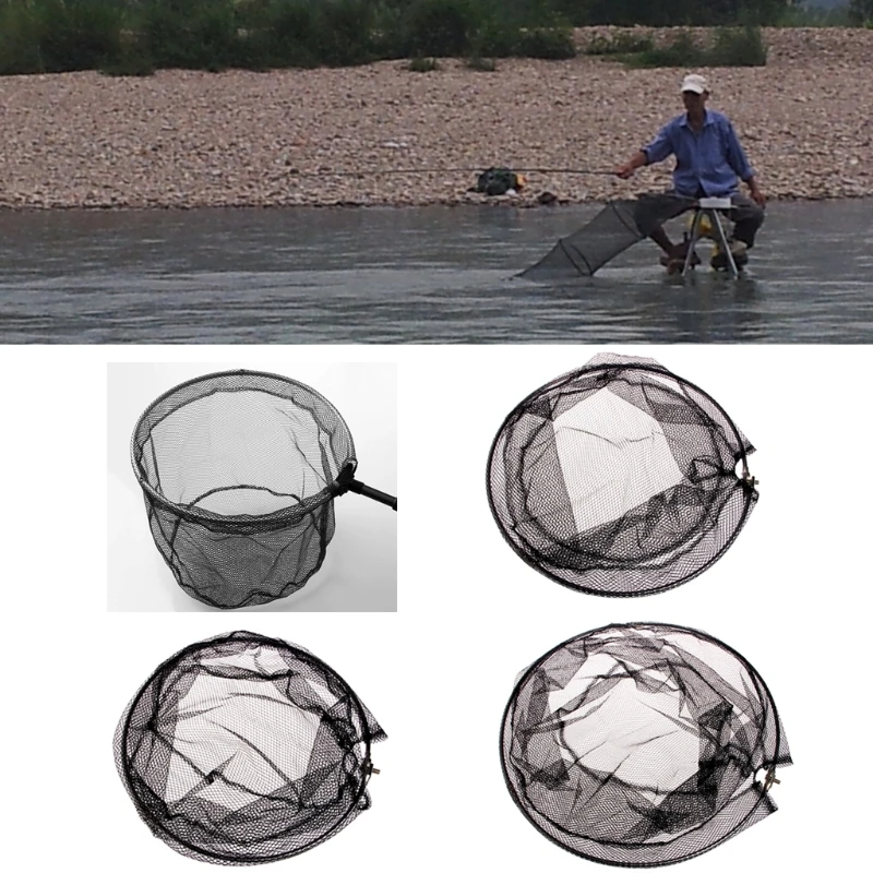 Fly Fishing Landing Net Catch and Release for Nets Scoop Fish Hold Brail Mesh Netting Kayak Boating Stainless Steel Hoop