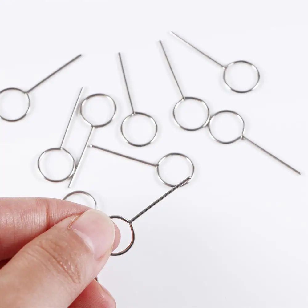 10pcs/pack Mobile Phone Phone Key Tool Pin Ejecting Card Needle Sim Card Tray Ejector Removal Card Pin Eject Pin