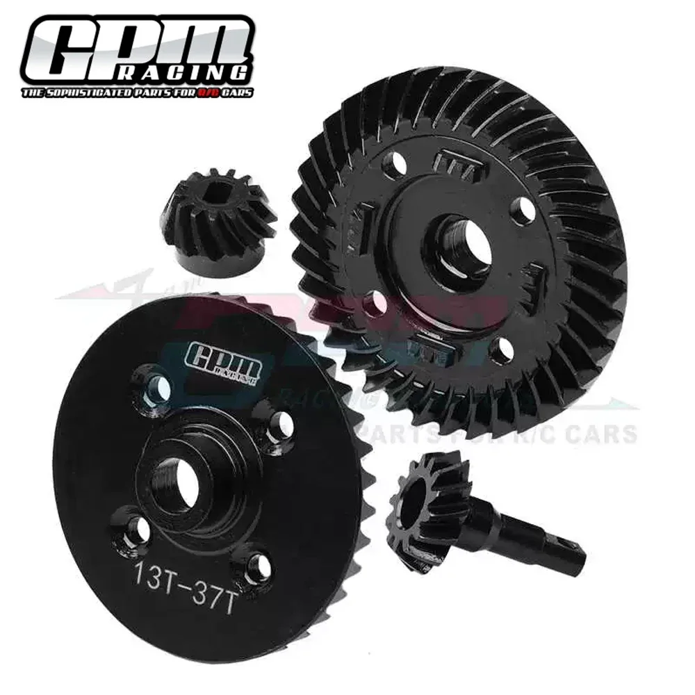 GPM Metal Steel 13T 37T Front Rear Differential Ring Gear 8977+ 8978 for Traxxas 1/8 MAXX SLASH 6S 102076-4 RC Car Upgrade Parts