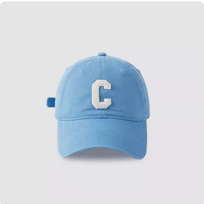 Adjustable Four Seasons Outdoor High Quality Cotton Light Blue Sports Cap Unisex Embroidery Vintage Custom Logo Baseball Caps