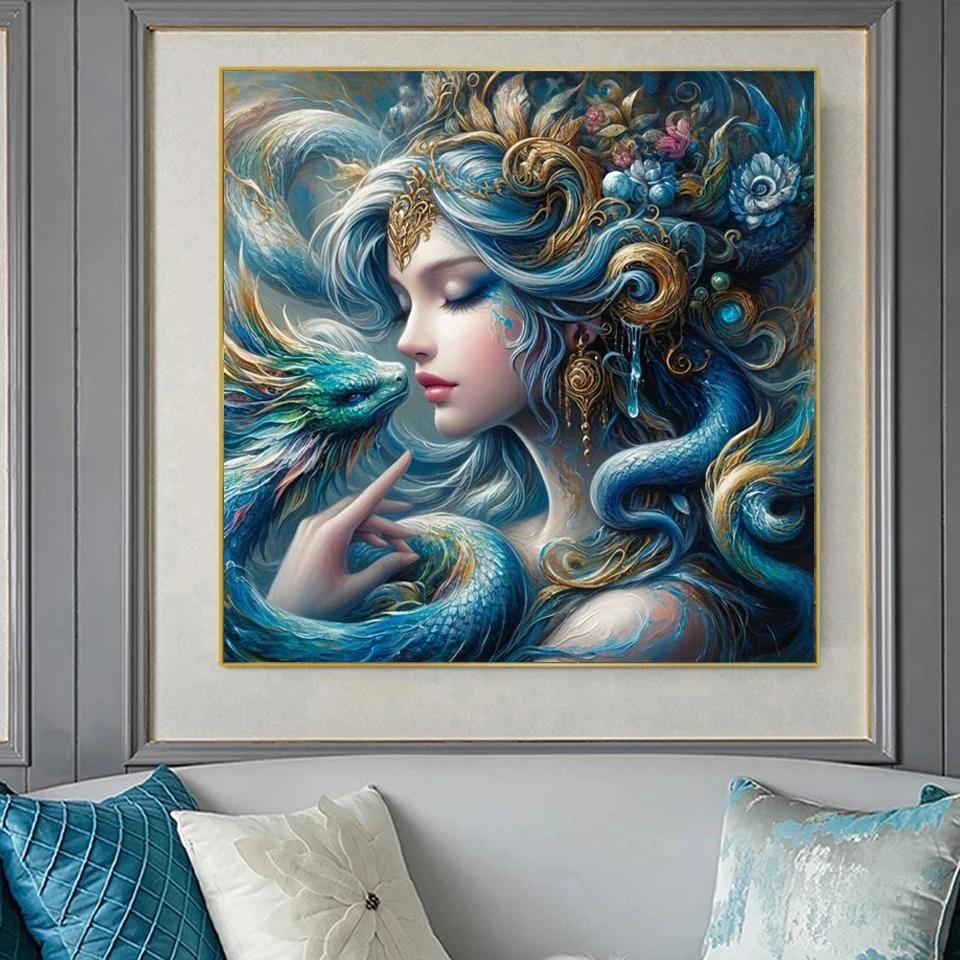 DIY Diamond Painting Art New Dream Angel Goddess Full Diamond Mosaic Cross Stitch Kits Woman Portrait Embroidery Home Decor