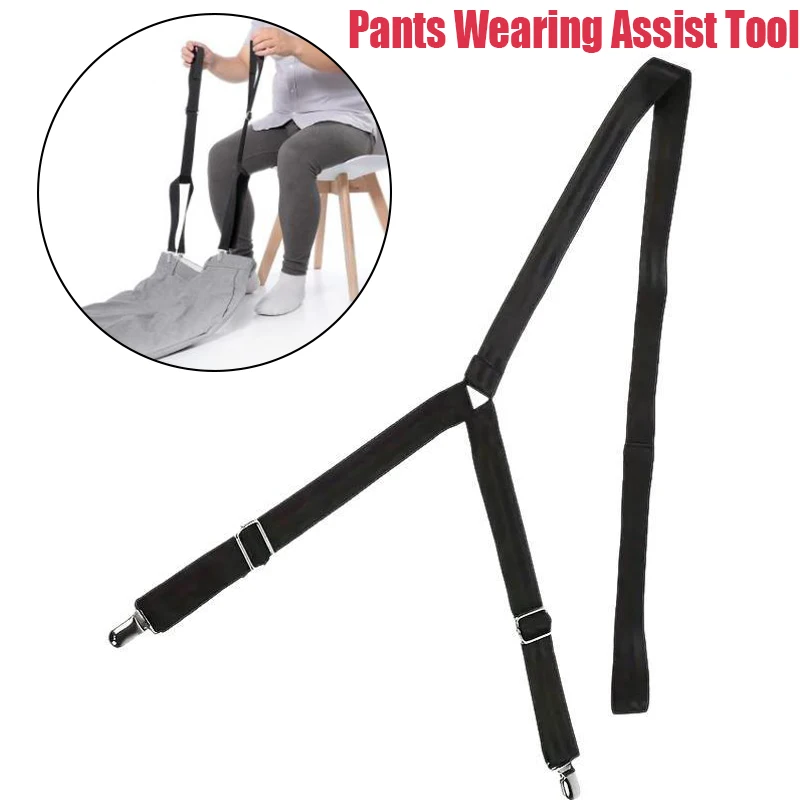 

Pants Dressing Aid Device Metal Clip Adjustable Trouser Pulling Helper Pants Wearing Assist Tool Foldable for Elderly Seniors