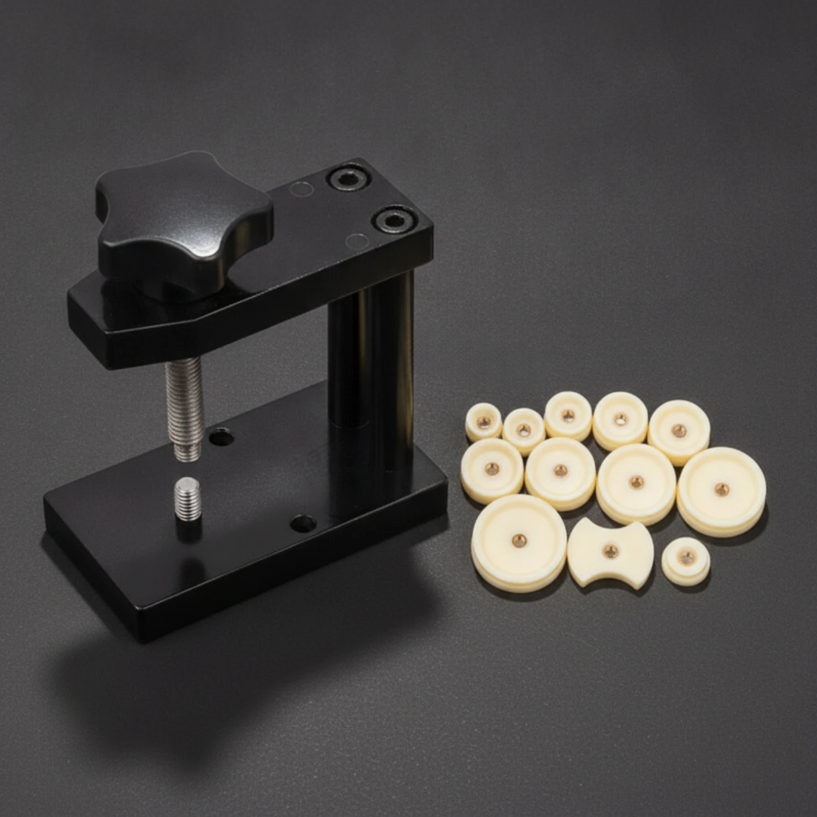 Watch Case-Back Press Sturdy Screw-Driven Watch Press with Interchangeable Dies Professional Universal Compatibility