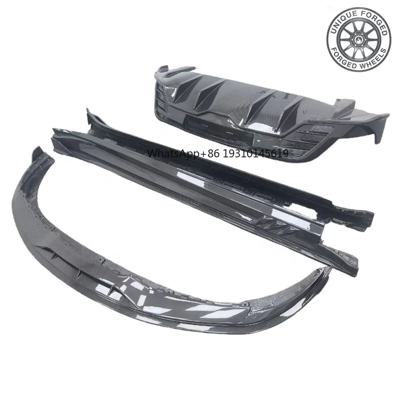 26 Styles YICKU High Quality PK Style Body Kit For Porsche Taycan Side Skirts Carbon Fiber Front Lip Rear Diffuser Spoiler