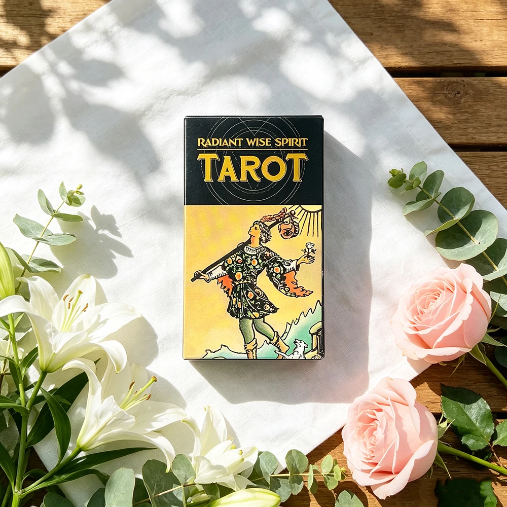 Radiant Wise Spirit Tarot Cards 78Pcs Tarot Deck English Visions Fortune Divination Board Game Spiritual Practices Cards Game image 5