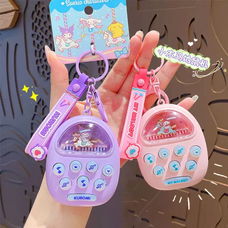 Genuine Cartoon Sanrio Gopher Machine Schoolbag Keychain Decompression Game Console Cute Pendant Animation Peripherals