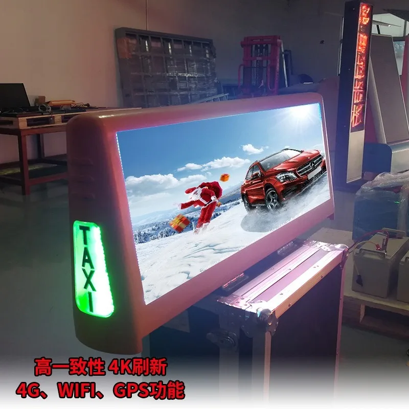 Roof display P 2.54 G car electronic screen GPS positioning
