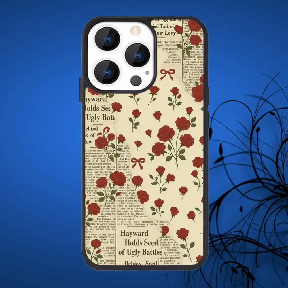 حافظة هاتف بنمط زهرة لطيفة لهاتف آيفون 17,16,15,14,13,12,11,Plus,Pro,Max Mini Magsafe شحن لاسلكي مغناطيسي