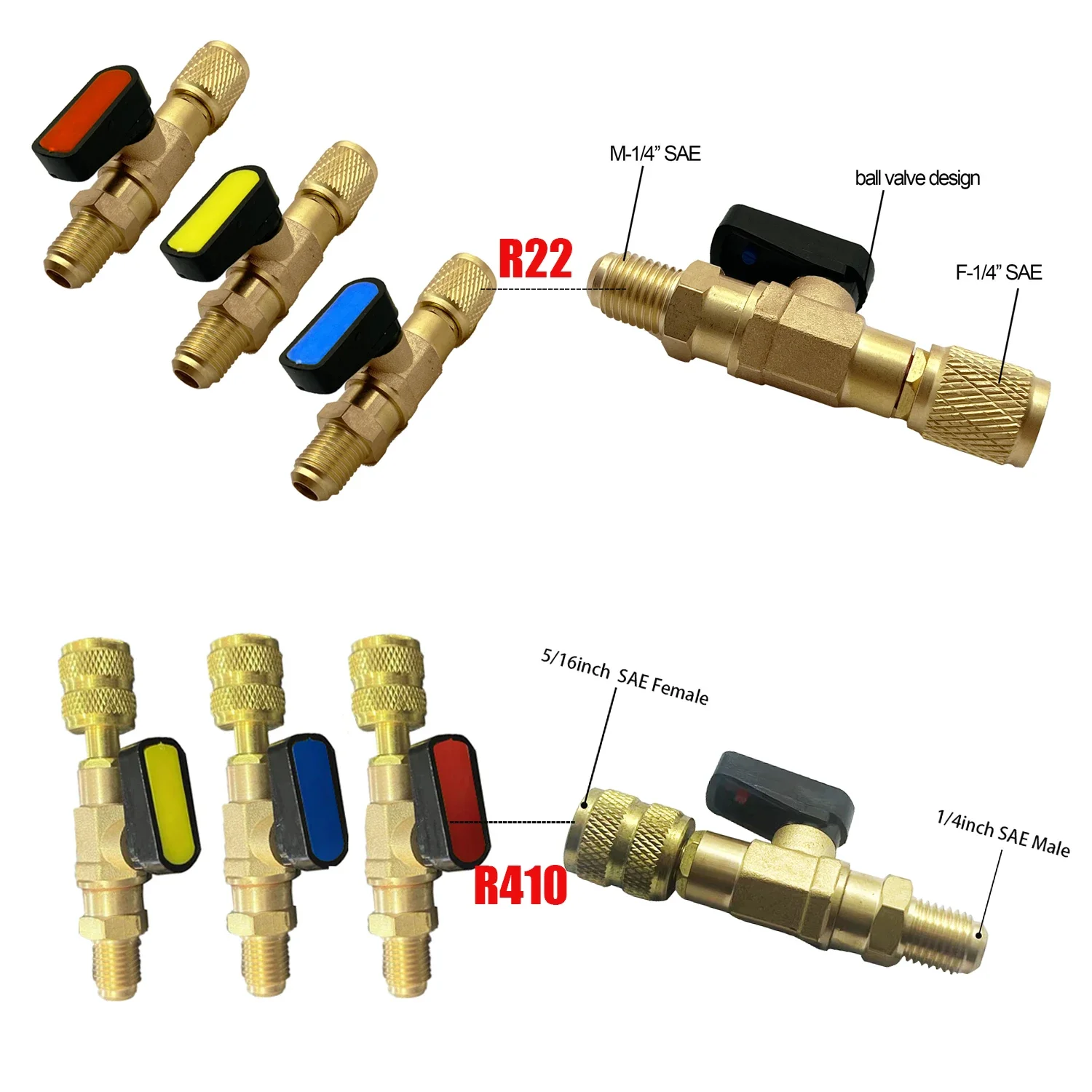 Refrigerant Ball Valve 1/4