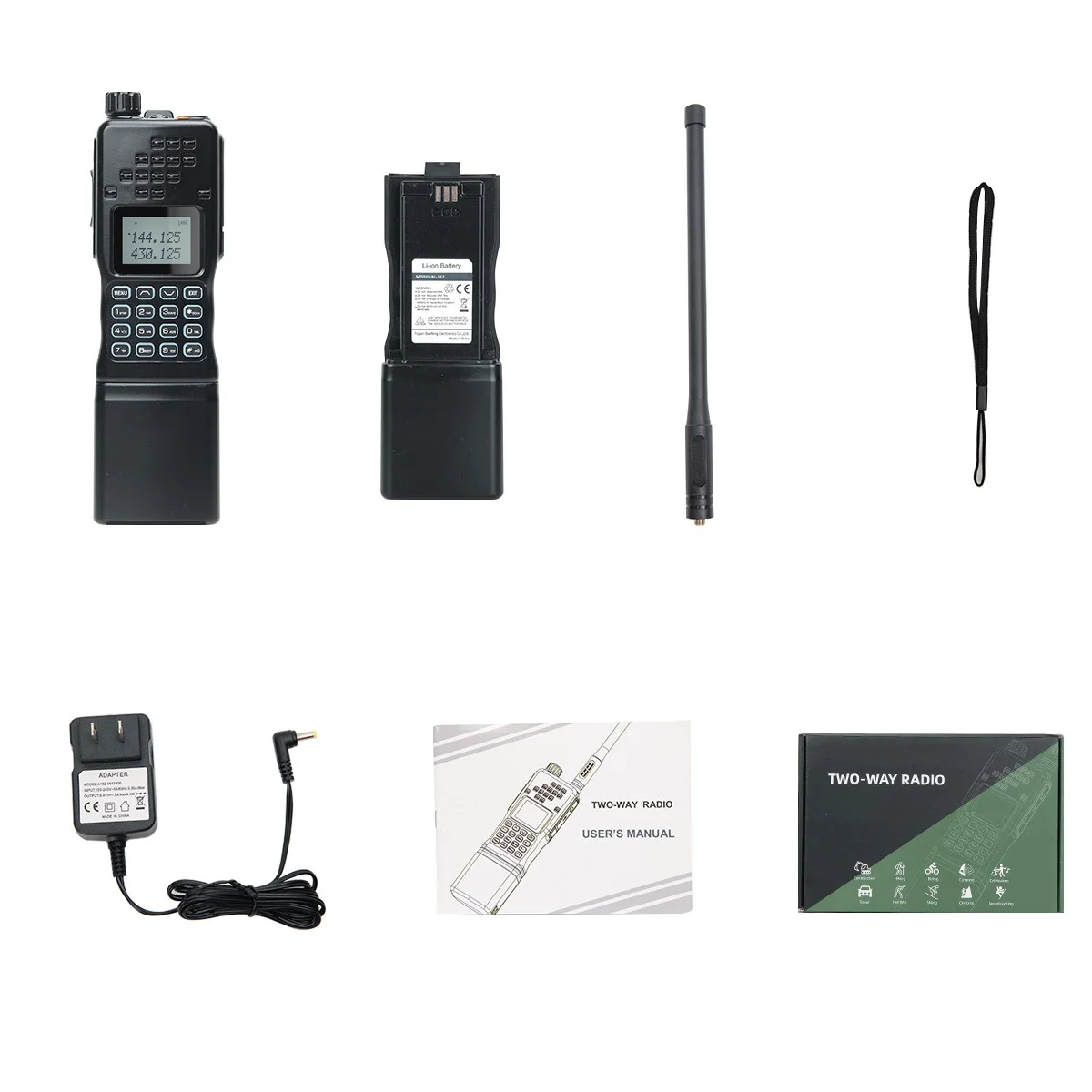 AR-152 Black Tactical Transceiver 10W Long Distance Waterproof & Gain Antenna Flashlight Keyboard General Wireless Communicator view 5