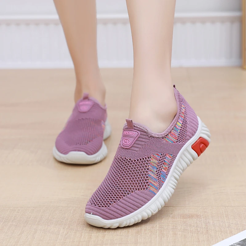 

Women's Sneakers New Spring Summer Mesh Breathable Light Flat Shoes for Woman Soft Sole Sports Tennis Shoes Casual Walking Shoes