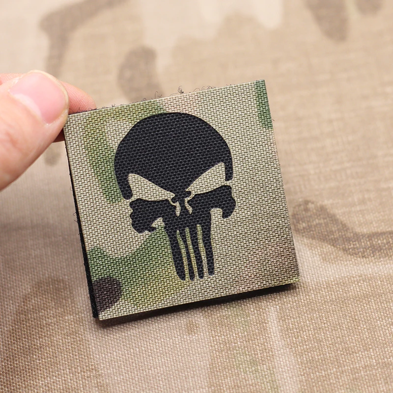 Punisher Skull Patch Military Patch Tactical helmet patch laser cutting tactical vest military patch 2 x 2 inch