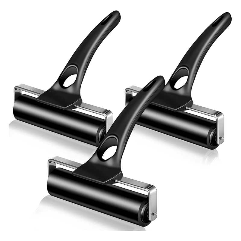 

2025 New 3 Pieces Rubber Roller 4.7 Inch Suitable For Adhesive Printing Ink Block Papercraft Stamping Machine Wallpaper