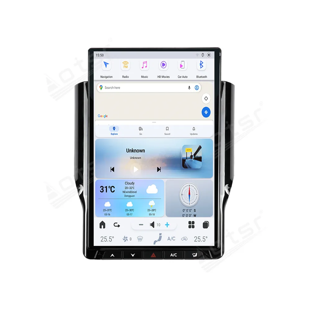 14.4 Inch Android 8+128GB For Dodge RAM 2019+ Carplay Car Video Player Navigation Multimedia Player HD Touch Screen Head Unit