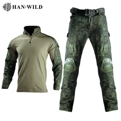 Airsoft Paintball Work Clothing Shooting Uniform Tactical Combat Camo Shirts Cargo Pads Pants Suits