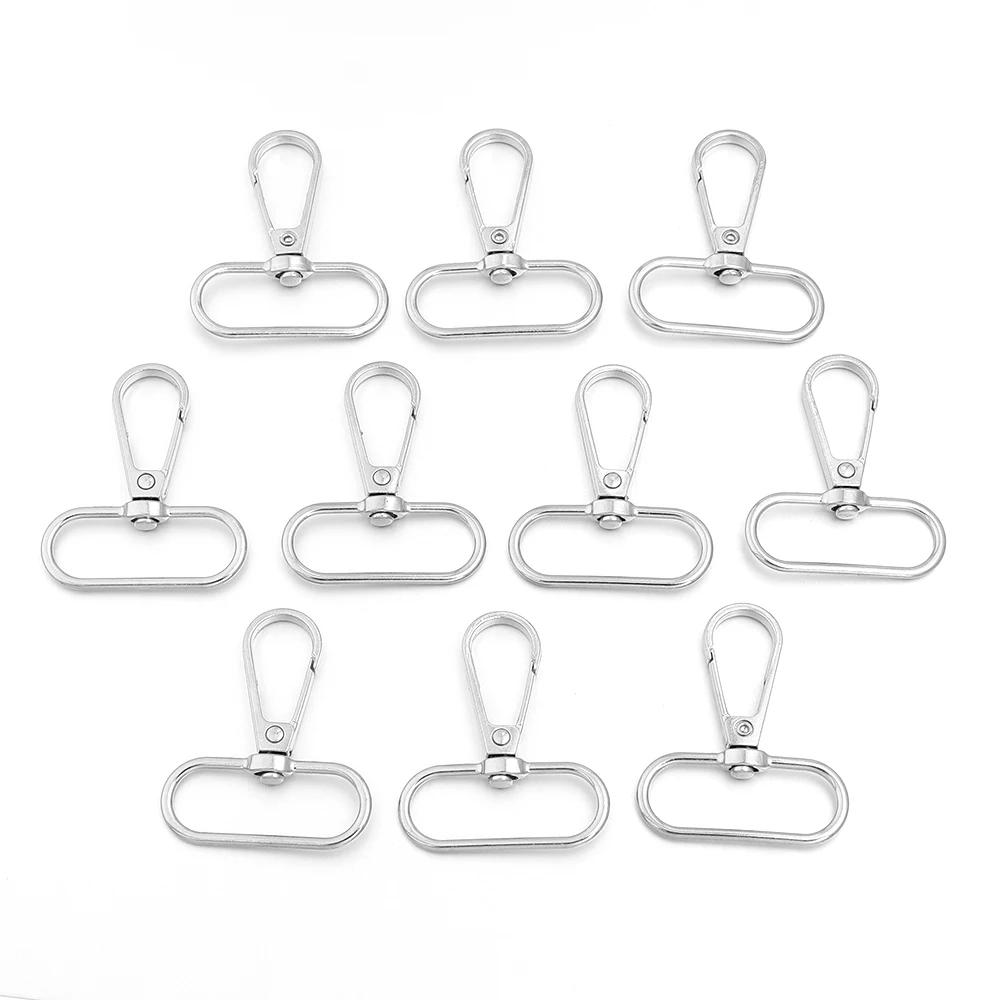10 Stück Metall-Taschenriemen-Schnallen, Karabinerhaken, Schnappverschluss-Verbinder für DIY Schlüsselanhänger, Schlüsselringe, Taschenzubehör – Detail 15