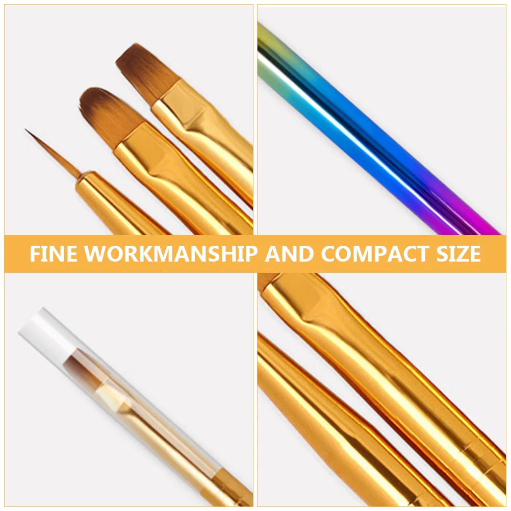 

1Set DIY Nail Art Pen Set Colorful Gradient Nylon Brush Manicure Supplies Fine Nail Painting Tool Salon Home Use