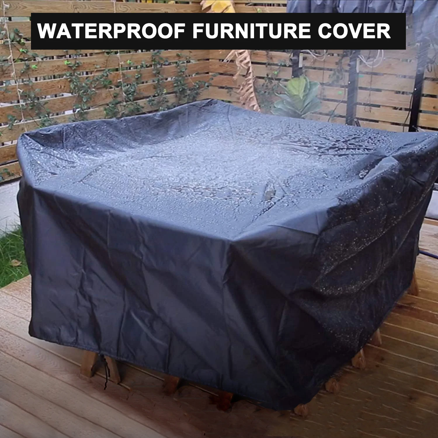 

Multiple Size Outdoor Furniture Cover Sofa Chair Table Cover Garden Rain Snow Dust Covers Patio Waterproof Cover Gray Black