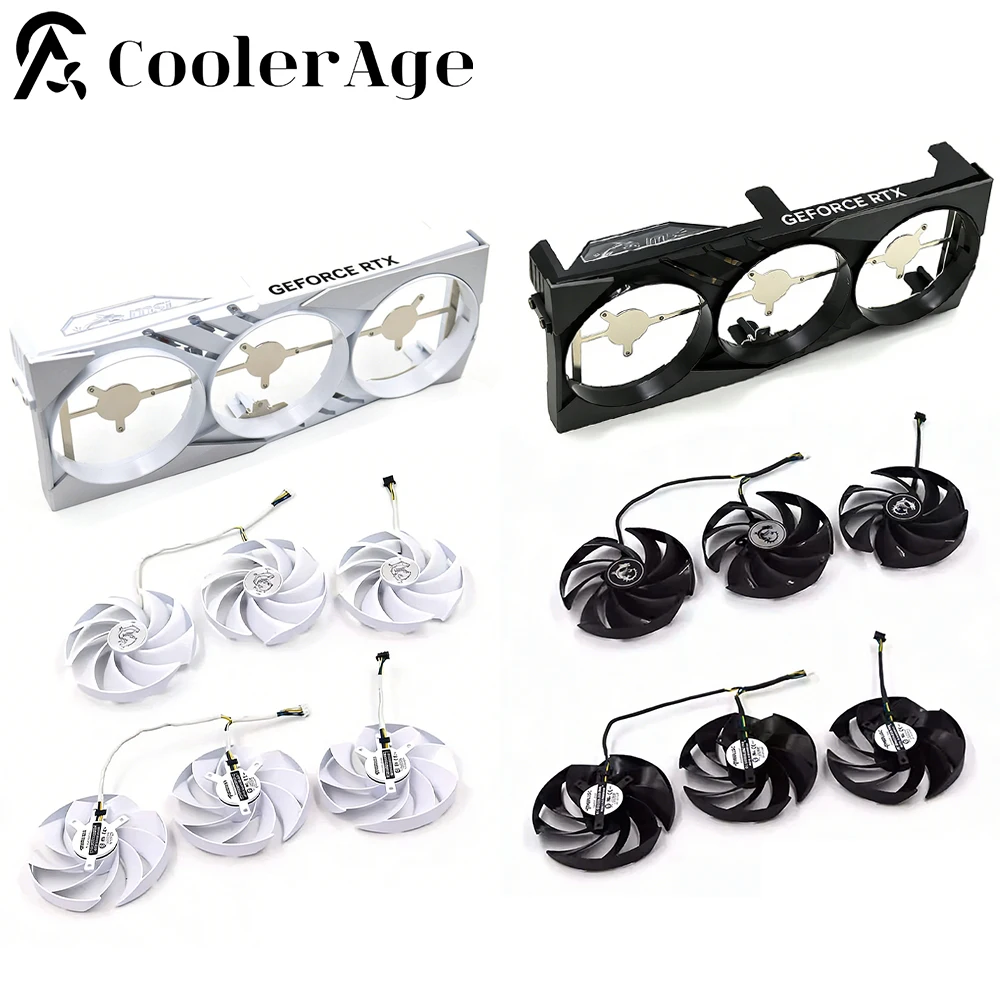 

PLD10020B12H 4Pin Video Card Fan For MSI RTX 4080 4080S 4090 4090D Gaming X SLIM / White Replacement Graphics Card Shell