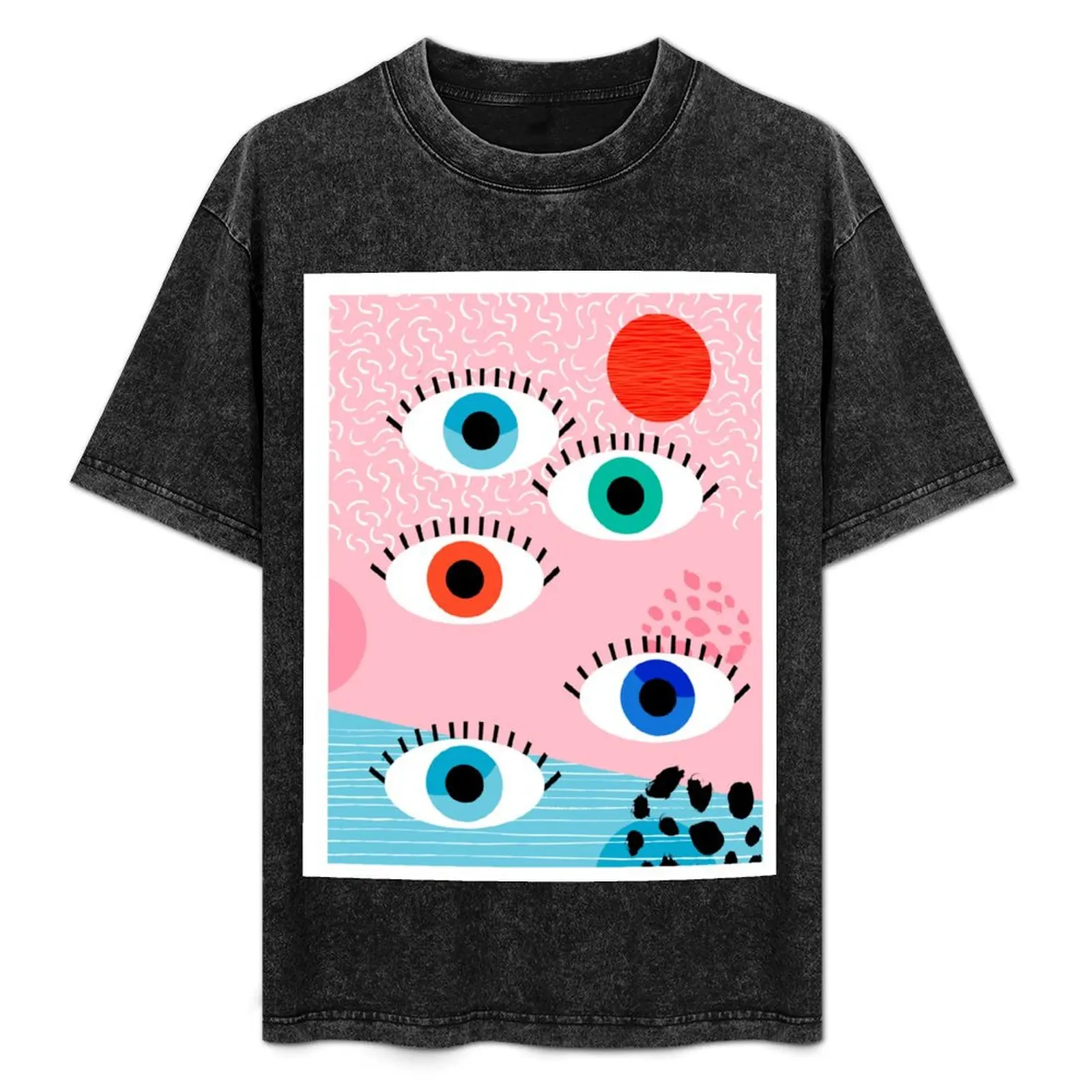 

Noob - eyes memphis retro throwback 1980s 80s style neon art print pop art retro vintage minimal T-Shirt