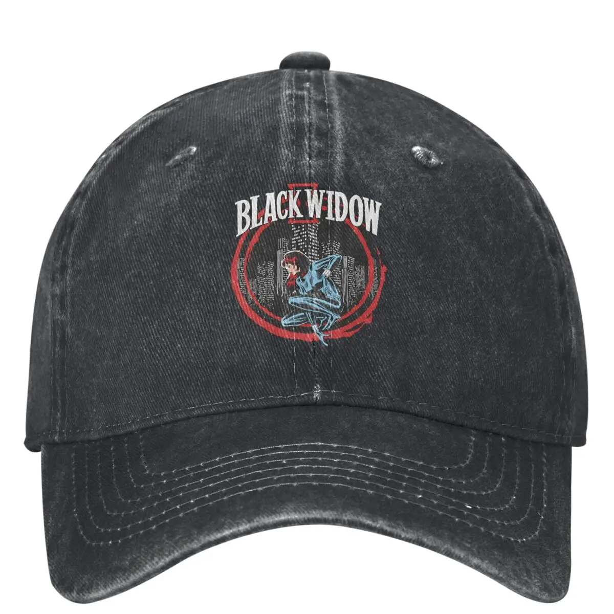 Black Widow Circle Casual Baseball Cap Spring Trucker Hat Sunscreen Kpop Rock Snapback Cap Men Adult Funny Baseball Caps