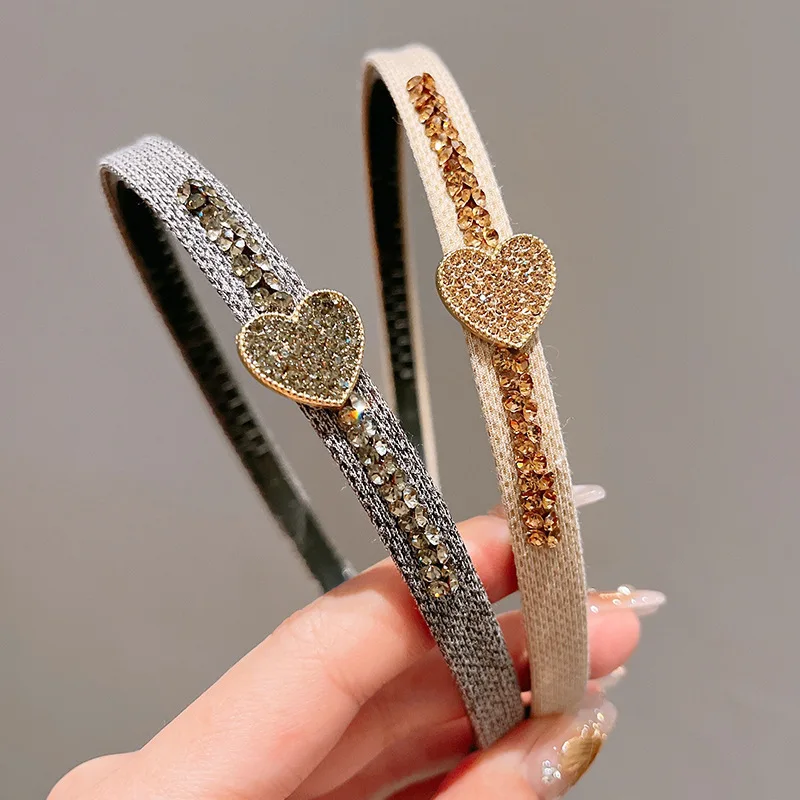 

Hair accessories for children headband crystal heart-shaped hair bands for girls with teeth anti slip headbands kids' hair hoop