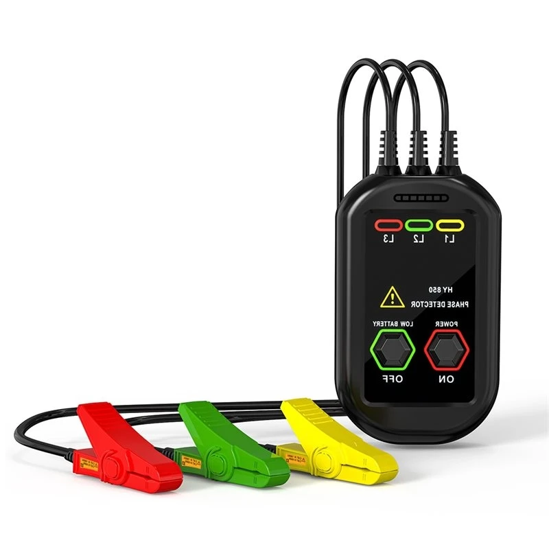 Non-Contact Phase Sequence Detector 3 Phase AC Voltage Tester Phase Absence Indicator Motor Rotation Finder AC70-1000V-LICG