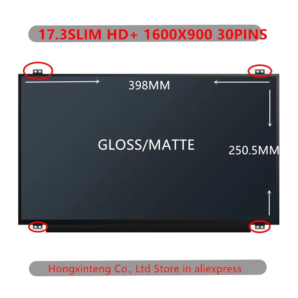 NT173WDM-N21 B173RTN02.0 B173RW01 V.5 N173FGA-E34 E44 NT173WDM-N11 الأصلي 17.3SLIM 30PINS HD + 1600X900 شاشة LCD