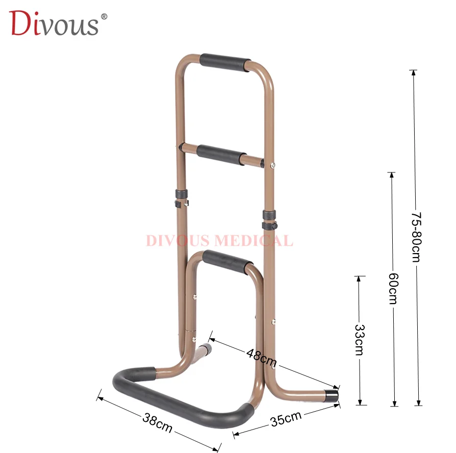 Bedside handrail elderly assist device Pregnancy assist getting up device Bathroom assist device Adjustable Height Movable