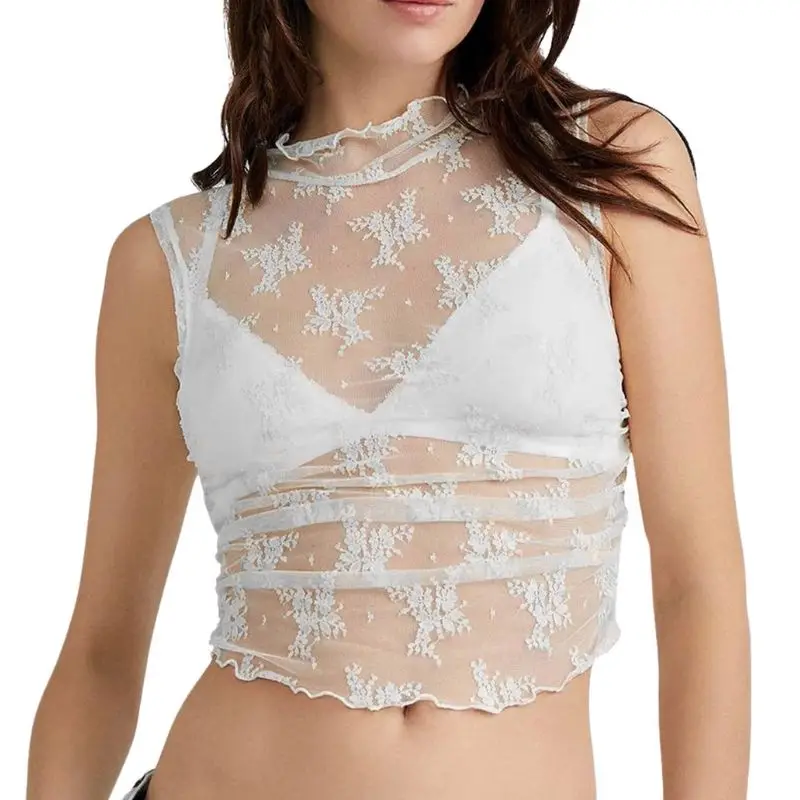 

Модный полупрозрачный кружевной воротник с цветочным узором, белый, черный, абрикосовый, сетчатый, съемный, тонкий, полувысокий, декоративный воротник-стойка