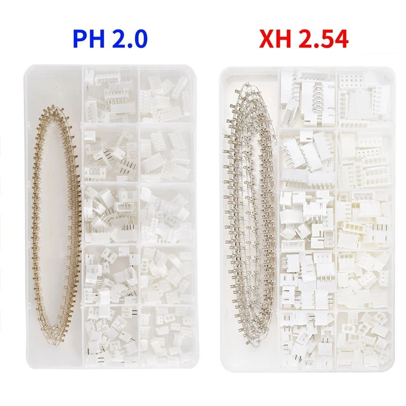 플라스틱 쉘 베이스 커넥터 단자, JST PH2.0mm 피치 XH2.54MM 커넥터, 2 P, 3 P, 4P, 460 개