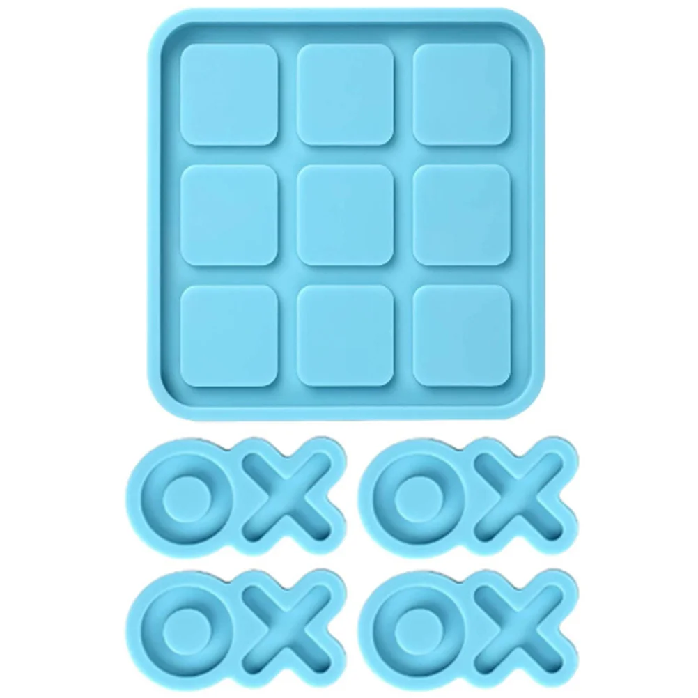 De Para Gelatinas Xo Board Mold Chess Molds for Resin Casting Chessboard Candy Sky-blue