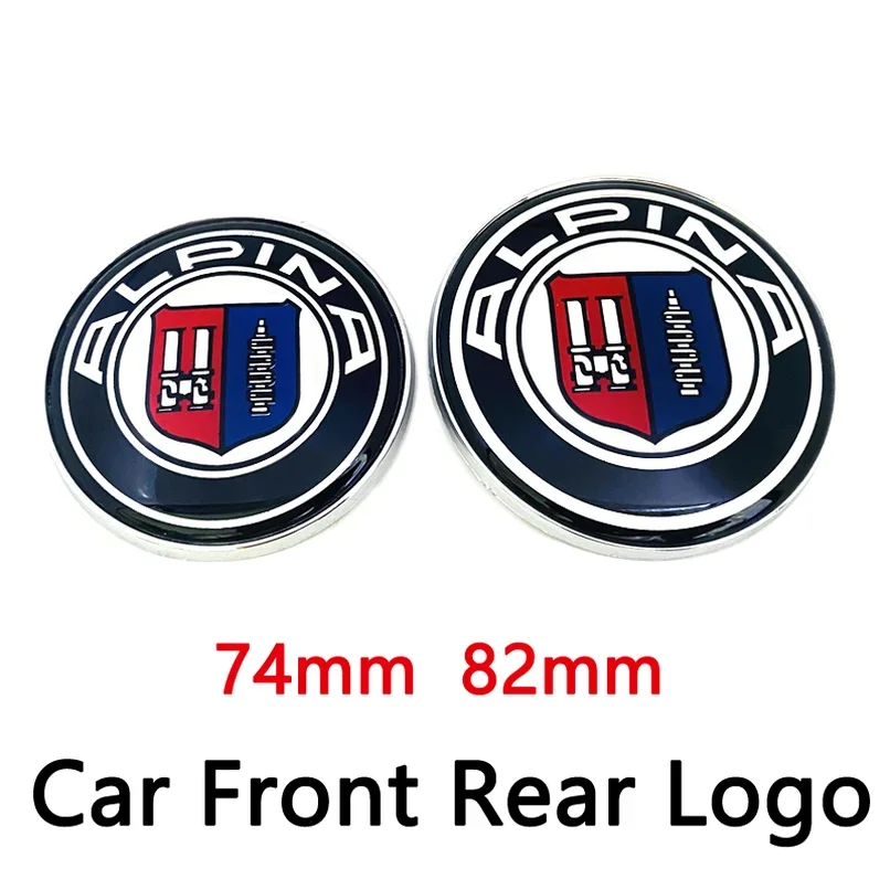 74mm 45mm 82mm Car Bonnet Hood Front Grill Rear Trunk Tail Bumper ALPINA Emblem Badge Logo Auto Exterior Accessories Sticker