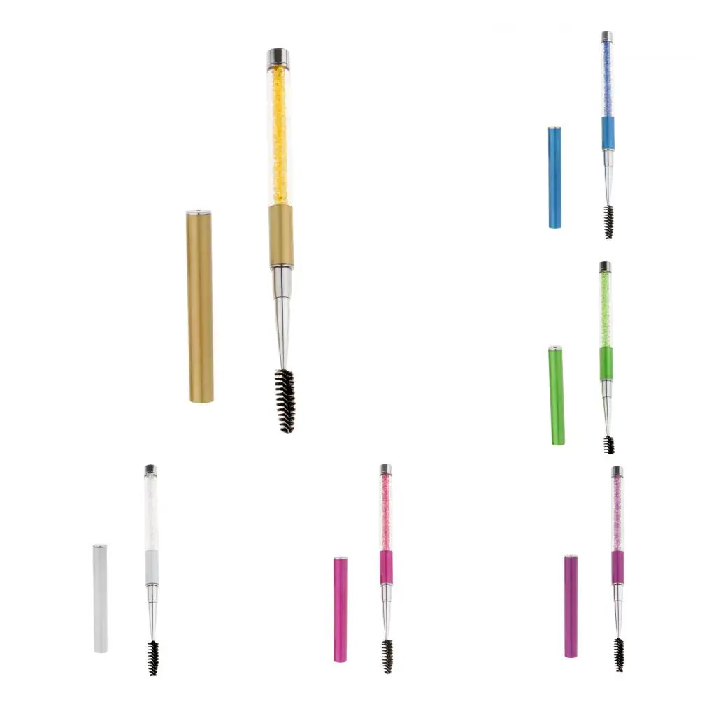 แปรงมาสคาร่าขนตาแบบนุ่ม แปรงแต่งหน้าแบบเกลียว ใช้ซ้ำได้ สำหรับจัดแต่งทรงคิ้วและดัดขนตา