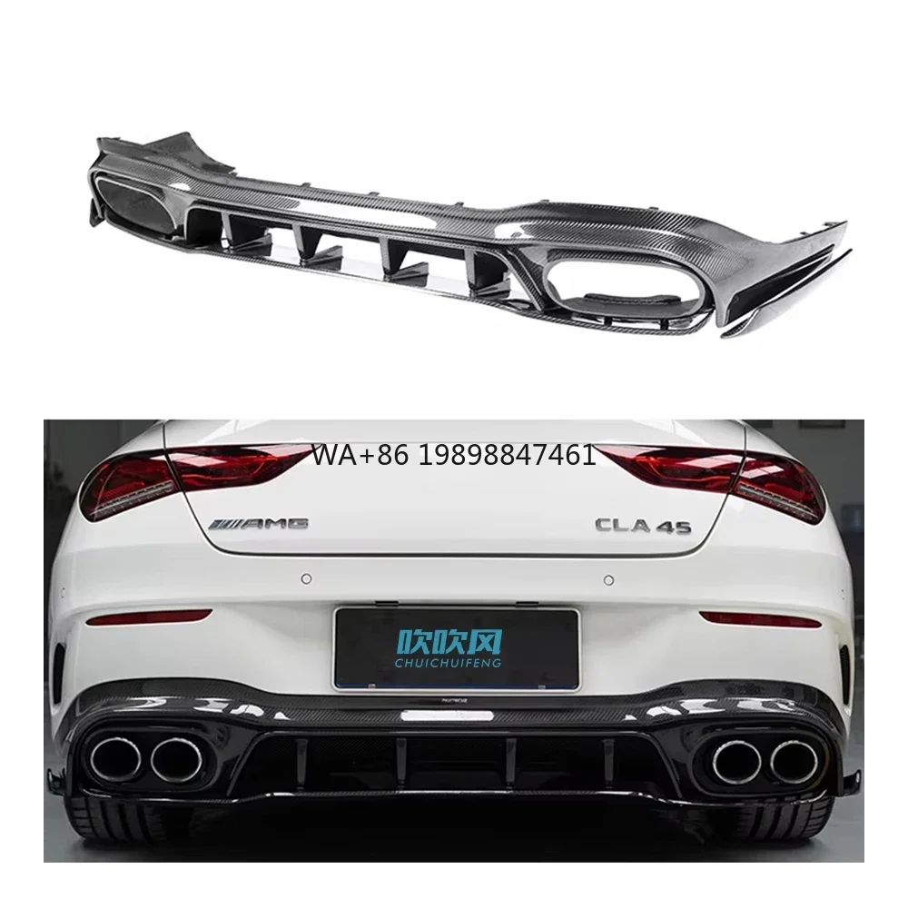 

OEM Dry Carbon Fiber Body Kit for Mercedes Benz W118 C118 CLA Class AMG CLA35 CLA45S New Rear Bumper Lip Diffuser Spoiler
