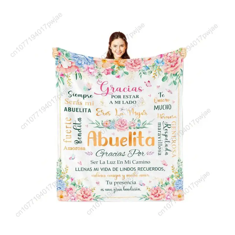 هدايا أبويليتا اللطيفة باللغة الإسبانية Regalos Para Abuela هدايا عيد ميلاد الجدة هدايا الجدة من الأحفاد بطانيات مخصصة