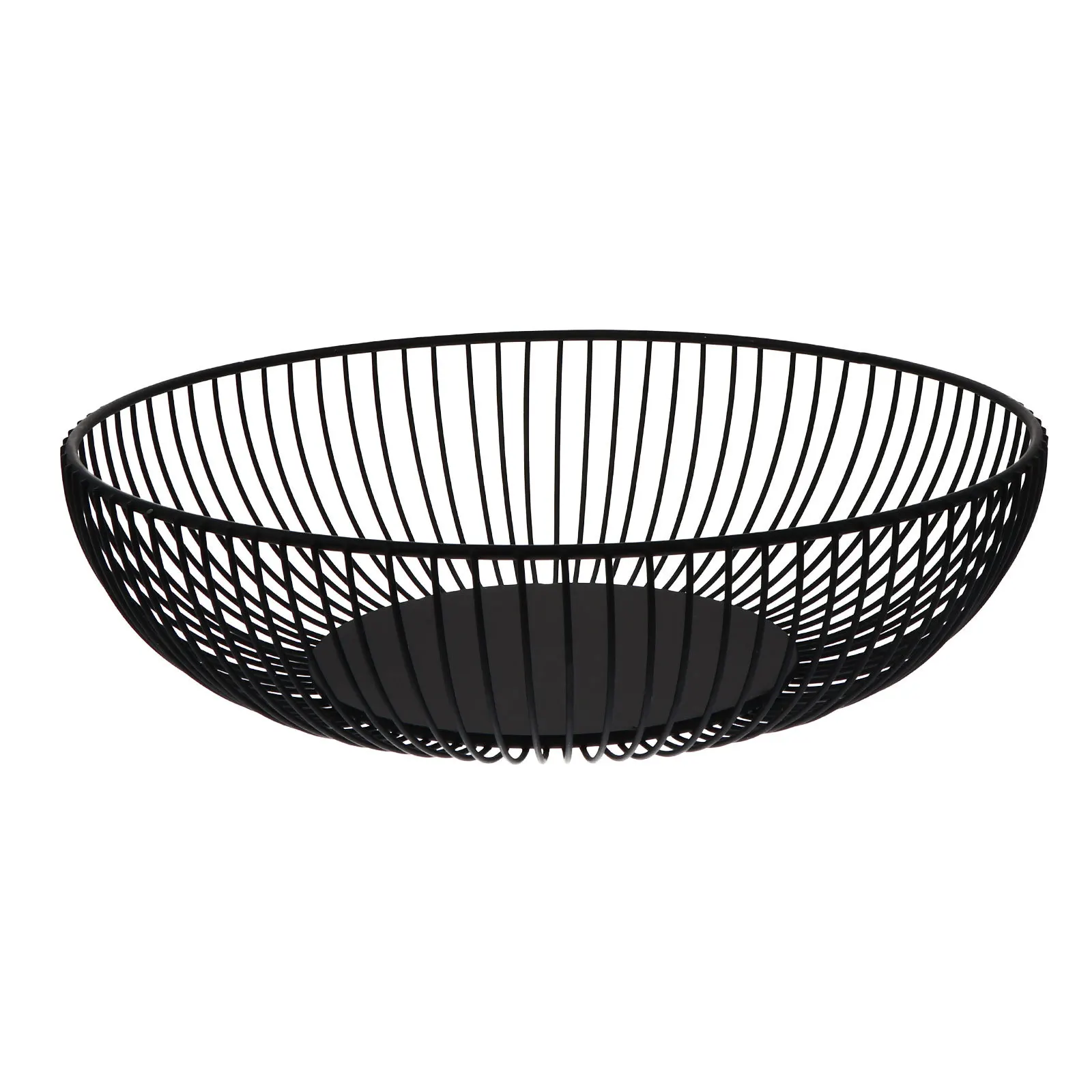 

11 Inch Wire Basket for Kitchen Fruit Bowl Round Handmade Iron Sturdy Snack Storage Basket Multi Functional Decorative Bowl Home