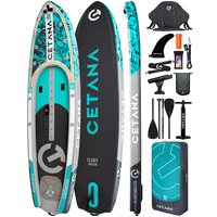 CETANA SUP Waterproof Inflatable Paddle Board 11'6'x35'x7' Standing Style Aquatic With Fishing Accessories SUB Board