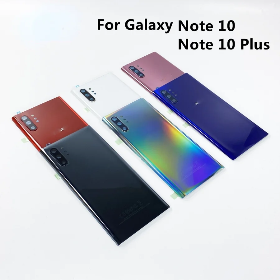 For Samsung Galaxy NOTE10 Plus N9750 N975F Back Battery Cover Door Rear Glass Case Housing Shell Camera Lens