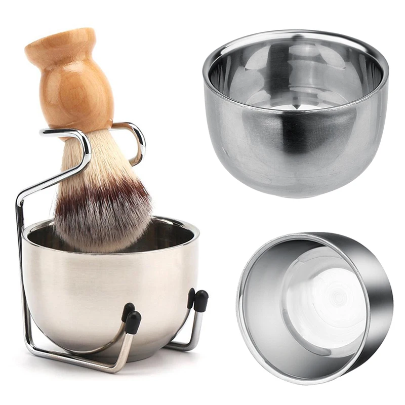 Men Double Layer Stainless Steel Cup Thicken Durable Shave Soap Bowl Heat Insulation Smooth Shaving Mug Wine Alcohol Tea Cup