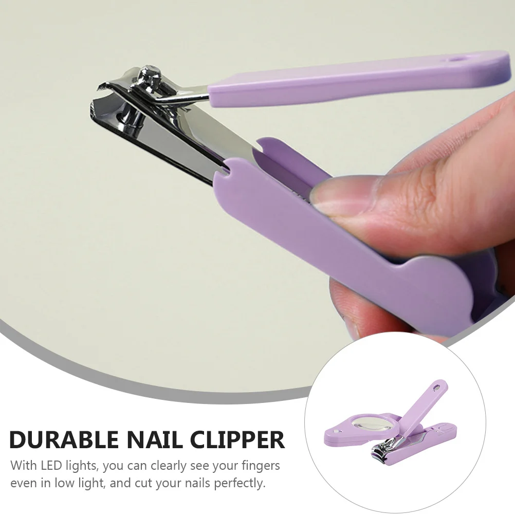 

Durable Nail Toenail Clipper LED Light Magnifier Portable Stainless Steel Fingernail Toenail Foot Care Tools