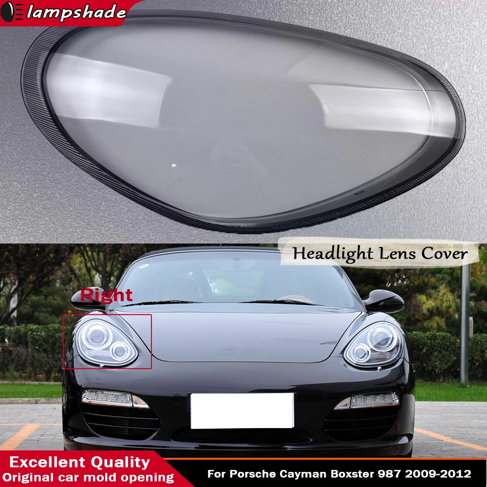 

Car Headlight Cover Transparent Headlamp Clear Plexiglass Lens Cover Car Accessories For Porsche Cayman Boxster 987 2009 - 2012