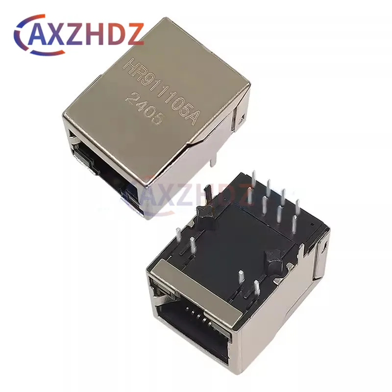 

5PCS HR911105A 100M 12Pin Single Port RJ45 Connector HR911105 Ethernet Interface Network Transformer