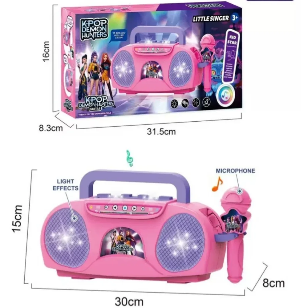 Kpop Demon Muziekmicrofoon Kinderspeelgoed met lichtmicrofoon Kan liedjes spelen Speelgoed Halloween- en kerstcadeaus voor kinderen