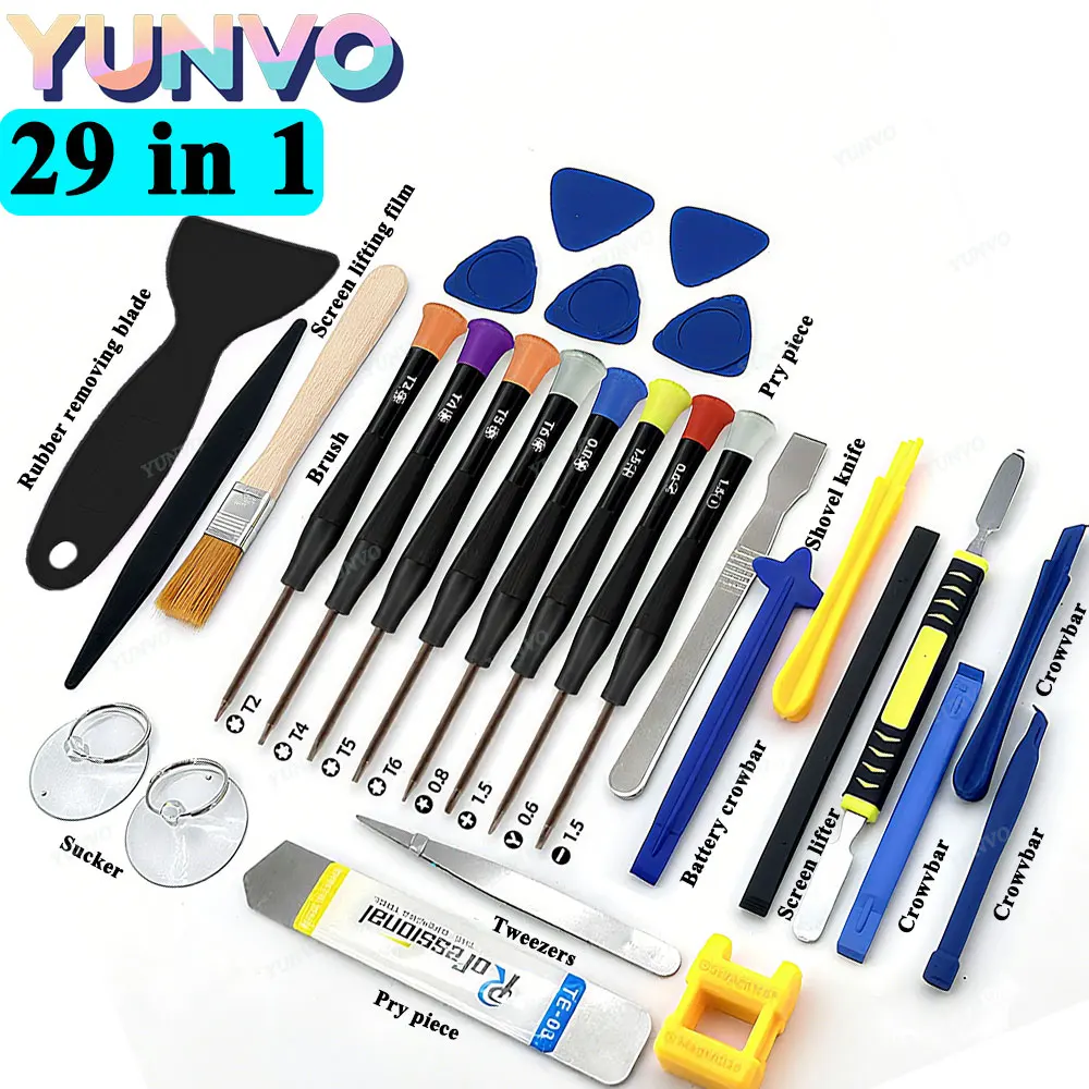 42 in 1 Mobile Phone Repair Tools Disassemble Repair Set for iPhone Screwdriver Combination Skid Multi Function Disassembly Kit