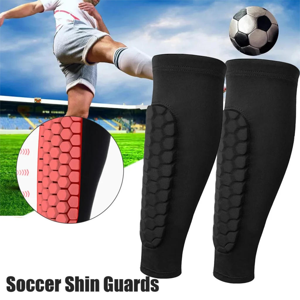 1pc Honeycomb Soccer Shin Guards Football Shields Sports Legging Shinguards Leg Sleeves Protective Gear Shank Protector