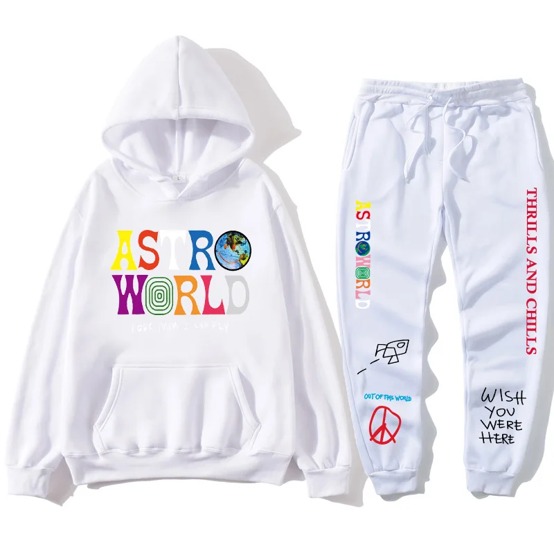 2024 ASTROWORLD hope you are here HOODIES fashion letters ASTROWORLD HOODIE streetwear + pants men's pullover sweatshirt